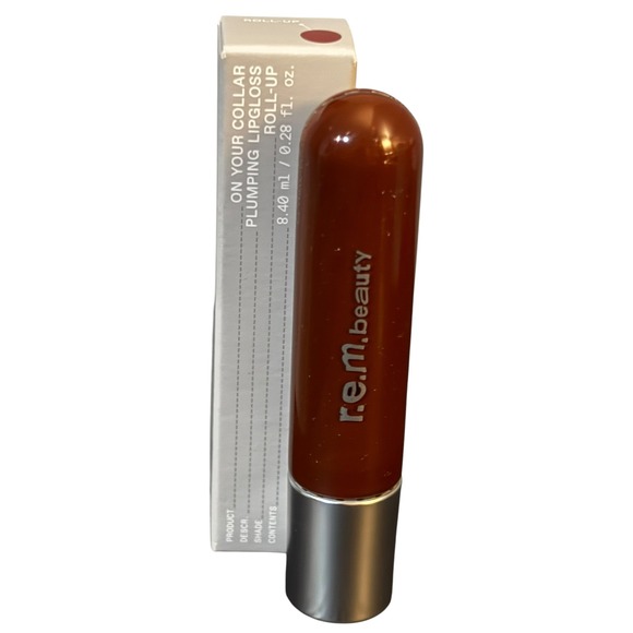 R.E.M. Beauty Other - r.e.m beauty On Your Collar Plumping Lip Gloss Roll-Up Terracotta 0.28 fl oz NIB